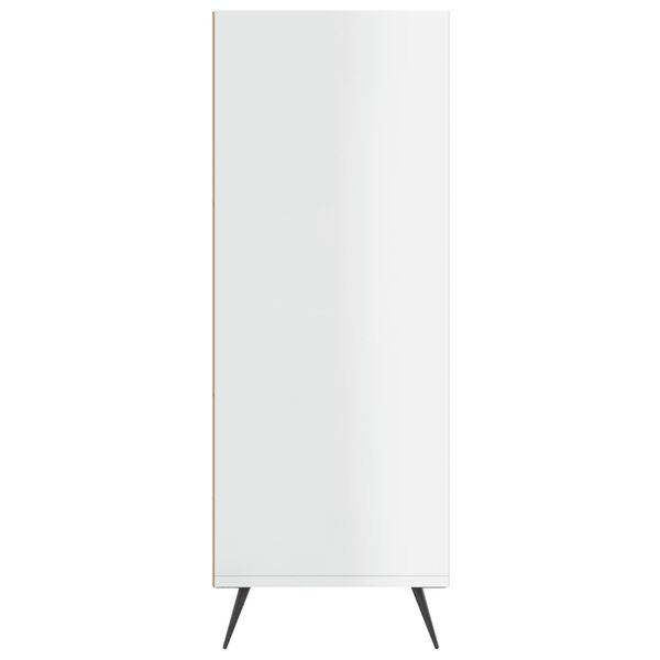 vidaXL Βιβλιοθήκη Γυαλιστερό Λευκό 69,5x32,5x90 εκ. Επεξεργασμένο Ξύλο