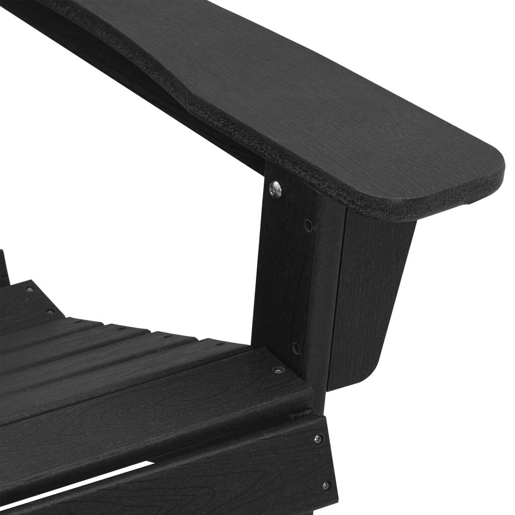vidaXL Καρέκλα Adirondack Μαύρη 74x82x91 εκ. HDPE