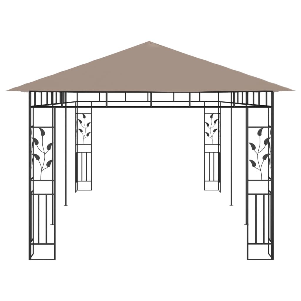 vidaXL Κιόσκι με Αντικουνουπικό Δίχτυ Taupe 6x3x2,73 μ. / 180 γρ./μ²