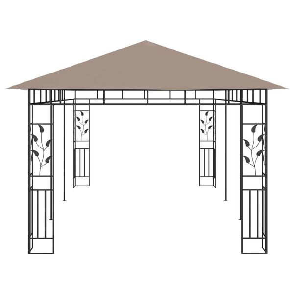 vidaXL Κιόσκι με Αντικουνουπικό Δίχτυ Taupe 6x3x2,73 μ. / 180 γρ./μ²
