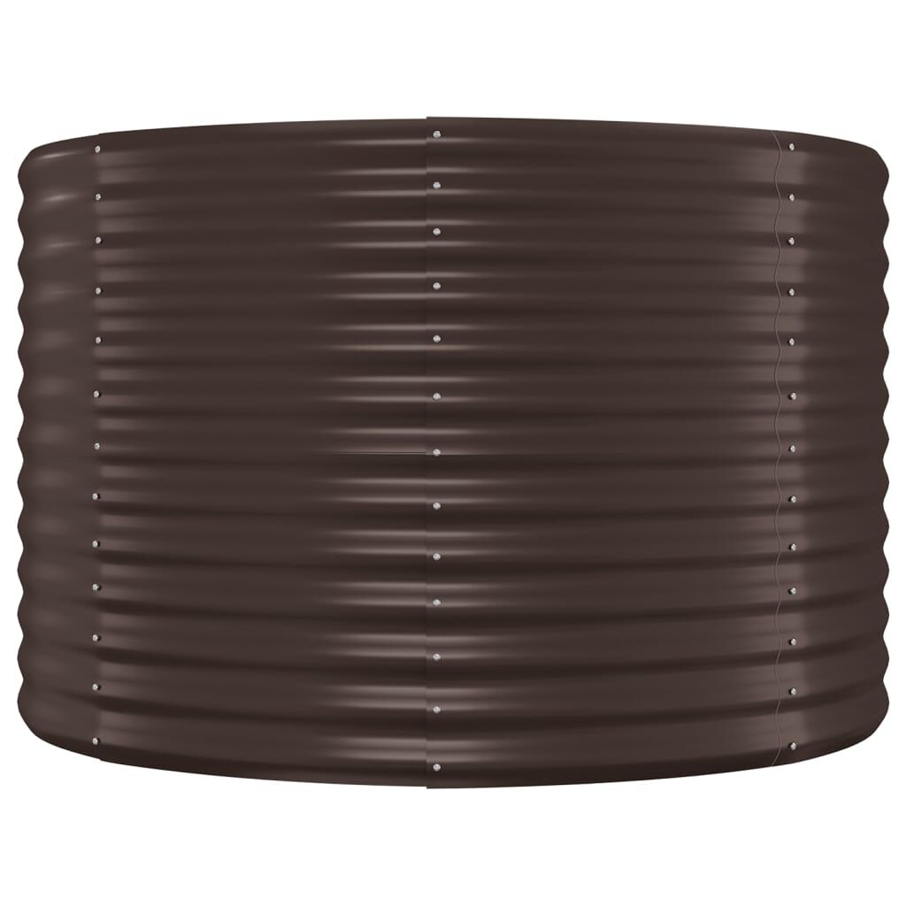 vidaXL Ζαρντινιέρα Καφέ 249x100x68εκ Ατσάλι με Ηλεκτρ. Βαφή Πούδρας