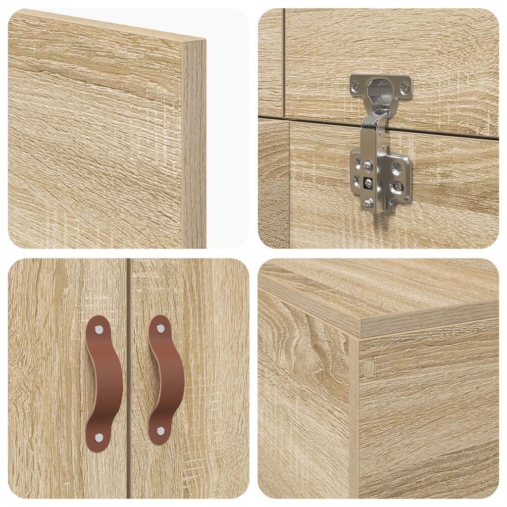 vidaXL Κρεβάτι αποθήκευσης με πλαίσιο Sonoma Oak 80x200 εκ