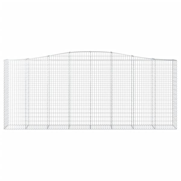 vidaXL Συρματοκιβώτια Τοξωτά 7 τεμ. 400x50x160/180 εκ. Γαλβαν. Ατσάλι