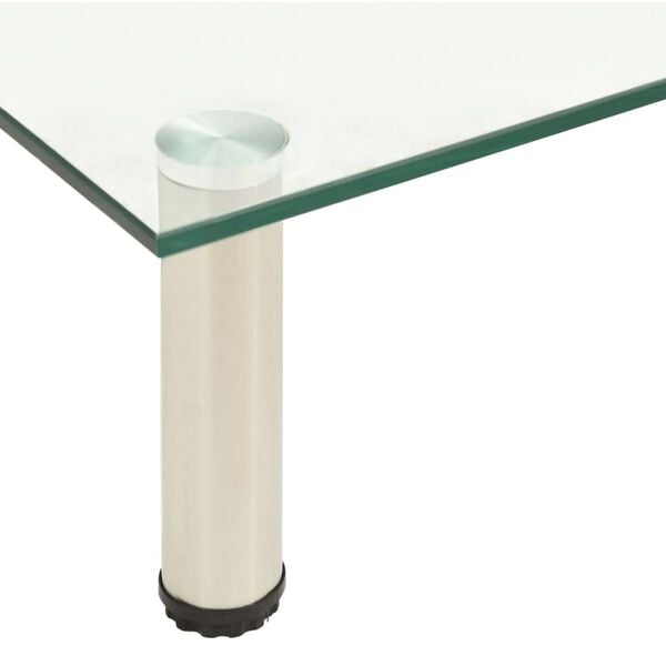 vidaXL Βάση Τηλεόρασης Διαφανές 40 x 35 x 17 εκ. από Ψημένο Γυαλί