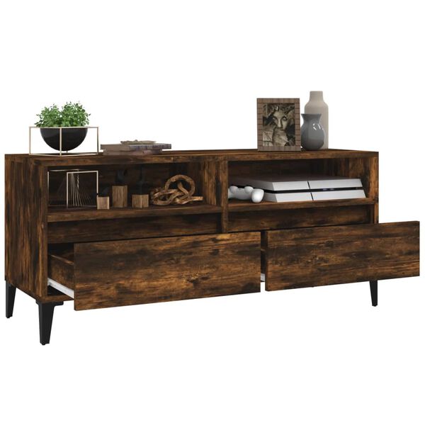 vidaXL Έπιπλο Τηλεόρασης Καπνιστή Δρυς 100x34,5x44,5 εκ. Επεξ. Ξύλο