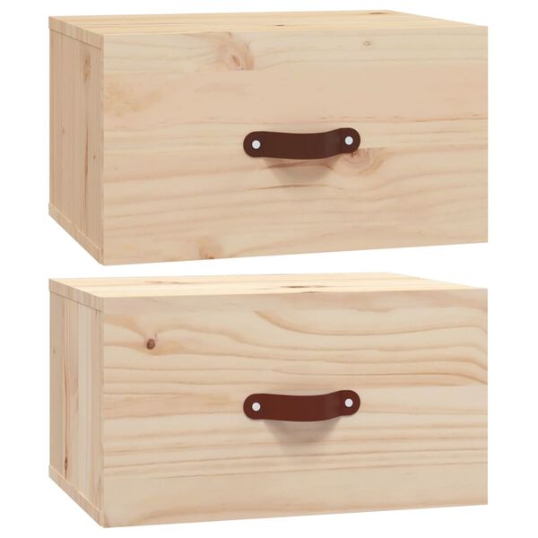 vidaXL Κομοδίνα Επιτοίχια 2 τεμ. 40 x 29,5 x 22 εκ.