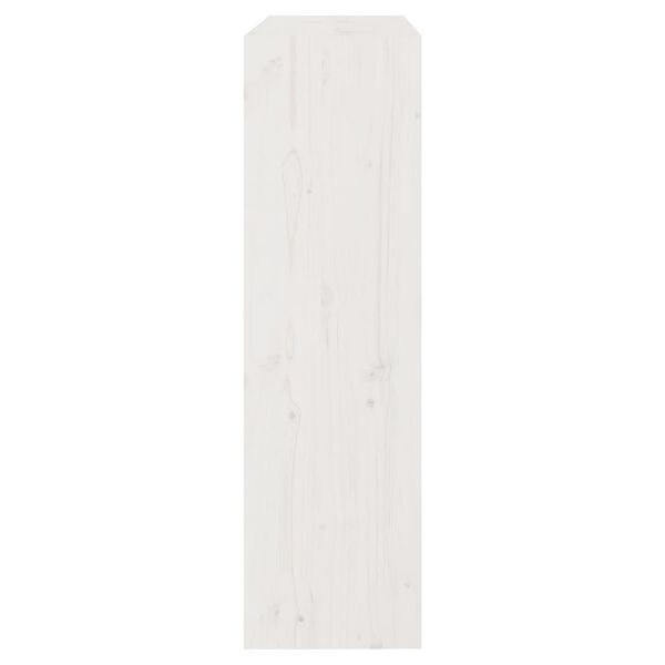 vidaXL Βιβλιοθήκη/Διαχωριστικό Χώρου Λευκή 80x30x103,5 εκ. Μασίφ Πεύκο