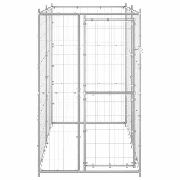 vidaXL Κλουβί Σκύλου Εξ. Χώρου Γαλβαν. Χάλυβας 110 x 220 x 180 εκ.