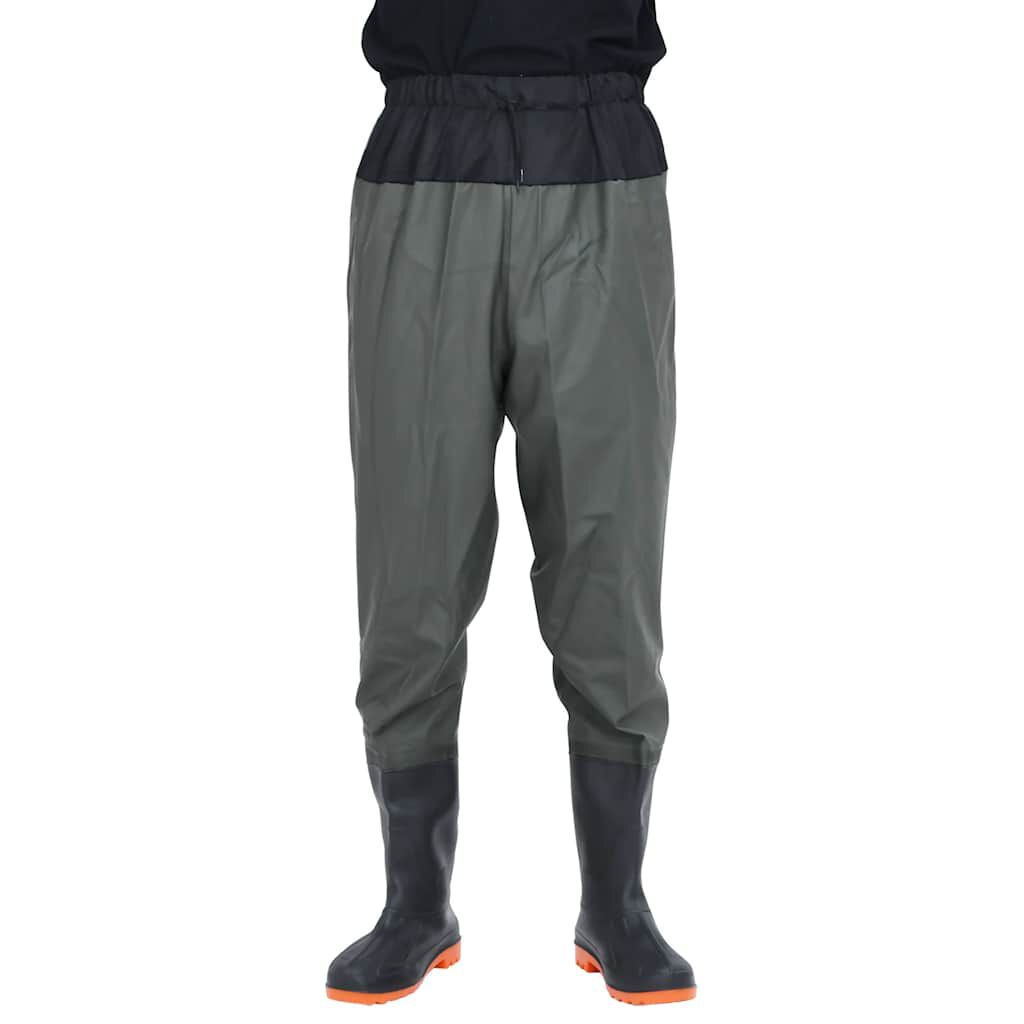 vidaXL Waist Waders με μπότες σκούρο πράσινο μέγεθος 42