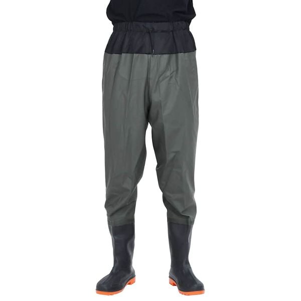 vidaXL Waist Waders με μπότες σκούρο πράσινο μέγεθος 42