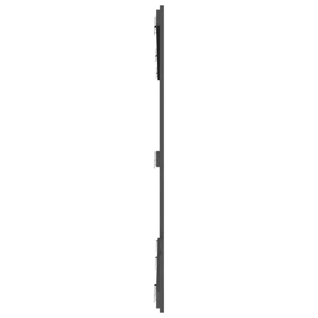 vidaXL Κεφαλάρι Τοίχου Γκρι 185x3x110 εκ. από Μασίφ Ξύλο Πεύκου