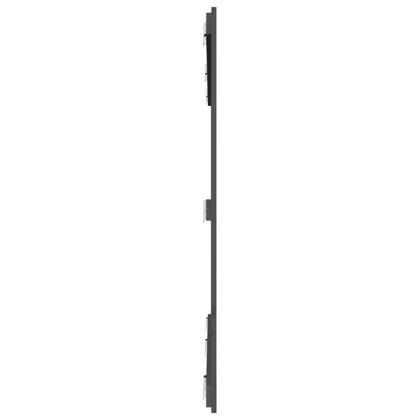 vidaXL Κεφαλάρι Τοίχου Γκρι 185x3x110 εκ. από Μασίφ Ξύλο Πεύκου