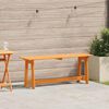 vidaXL Εξωτερικός πάγκος Καφέ 119 x 35 x 47 εκ. Μασίφ ξύλο πεύκου