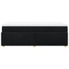 vidaXL Κρεβάτι Boxspring με Στρώμα Μαύρο 90x200 εκ. Υφασμάτινο