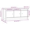 vidaXL Παπουτσοθήκη Λευκή 110 x 38 x 45,5 εκ. από Μασίφ Ξύλο Πεύκου