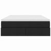 vidaXL Κρεβάτι με αποθηκευτικό χώρο και στρώμα Μαύρο 140 x 190 cm