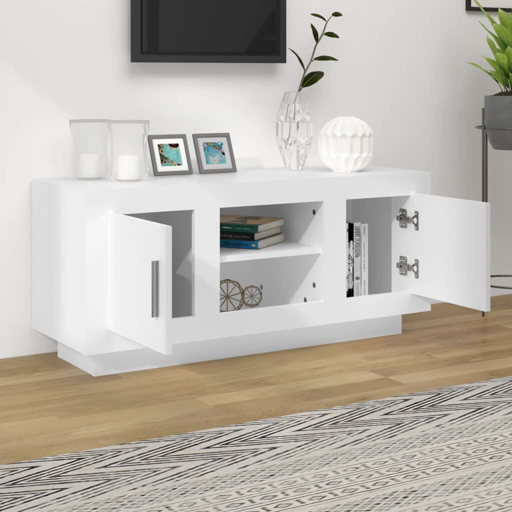vidaXL Έπιπλο Τηλεόρασης Λευκό 102x35x45 εκ. από Επεξεργασμένο Ξύλο