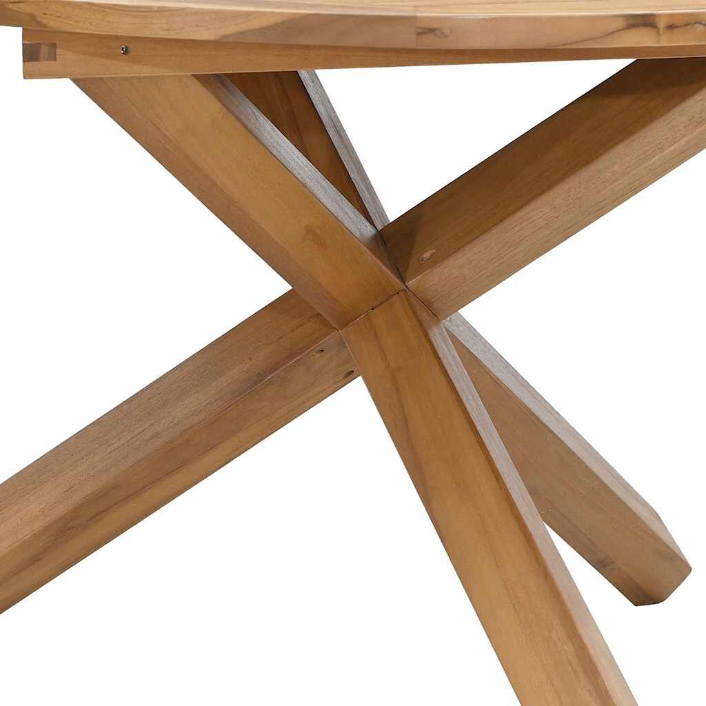 vidaXL Τραπέζι Κήπου Ø109x74 εκ. από Μασίφ Ξύλο Teak