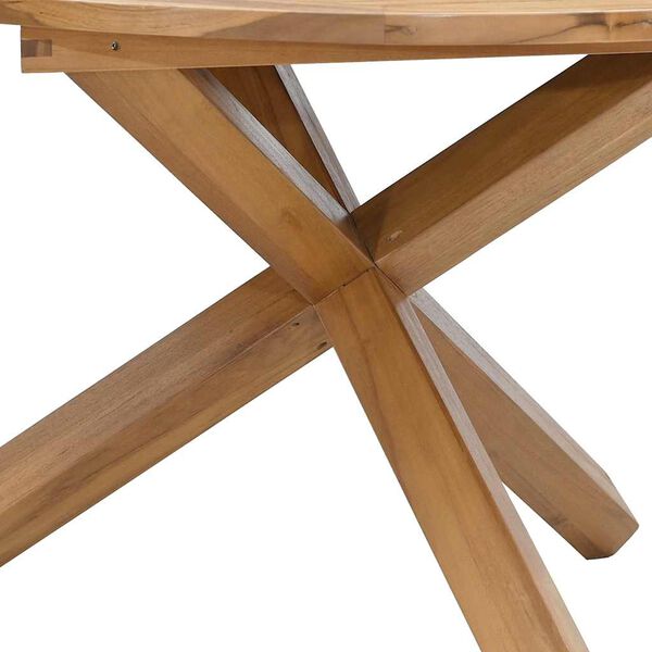 vidaXL Τραπέζι Κήπου Ø109x74 εκ. από Μασίφ Ξύλο Teak