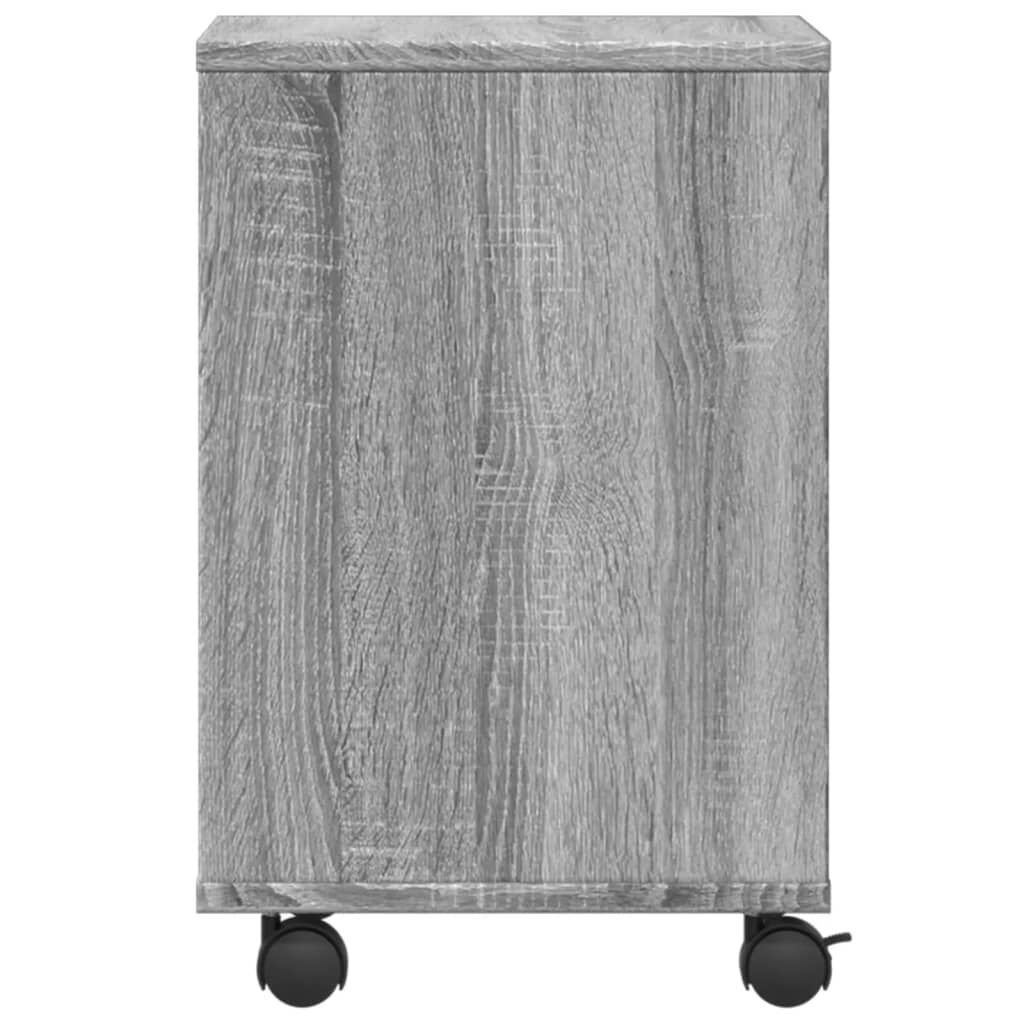 vidaXL Βάση Εκτυπωτή με Ρόδες Γκρι Sonoma 41 x 32 x 48 εκ.