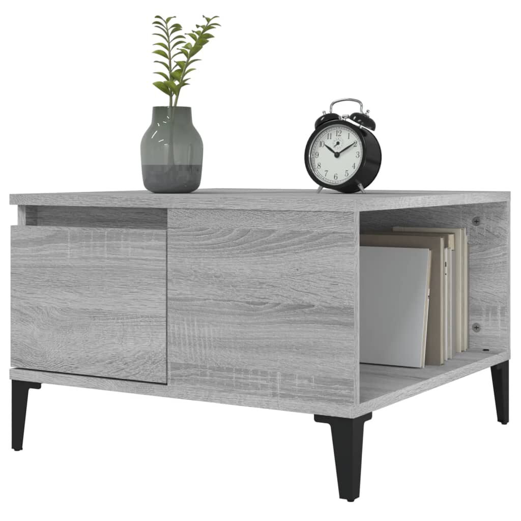 vidaXL Τραπεζάκι Σαλονιού Γκρι Sonoma 55x55x36,5εκ. Επεξεργασμένο Ξύλο