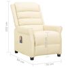 vidaXL Πολυθρόνα Μασάζ Κρεμ από Συνθετικό Δέρμα
