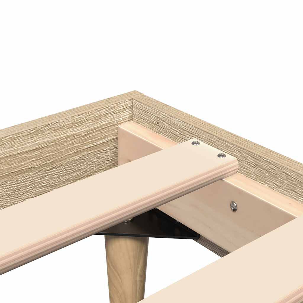 vidaXL Πλαίσιο Κρεβ. Χωρ. Στρώμα Sonoma Δρυς 90x200 εκ. Επεξ. Ξύλο