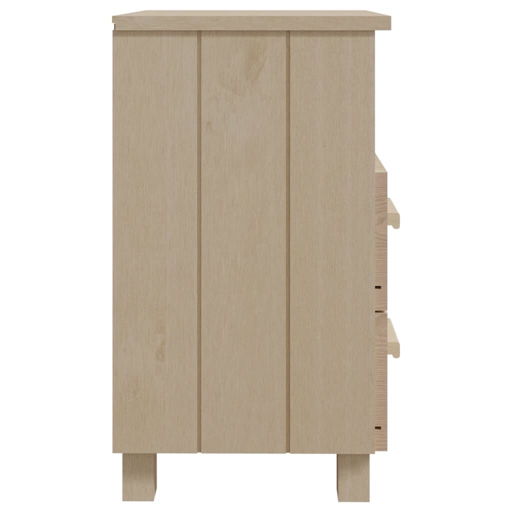 vidaXL Κομοδίνα HAMAR 2 Τεμ. Μελί 40 x 35 x 62 εκ. Μασίφ Ξύλο Πεύκου