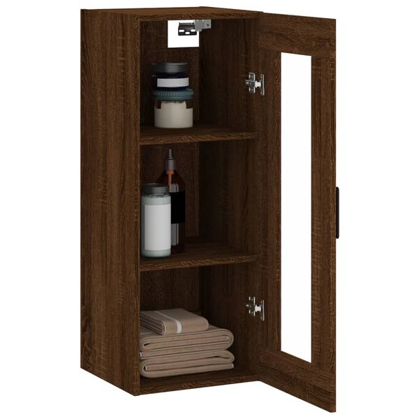 vidaXL Ντουλάπι Τοίχου Καφέ Δρυς 34,5 x 34 x 90 εκ.