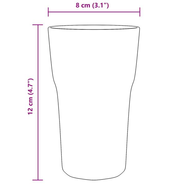 vidaXL Ποτήρια Μπίρας 6 Τεμ. 295 ml