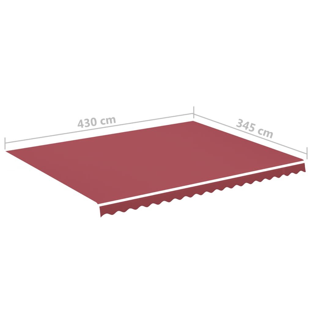 vidaXL Τεντόπανο Ανταλλακτικό Μπορντό 4,5 x 3,5 μ.