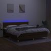 vidaXL &Kappa;&rho;&epsilon;&beta;ά&tau;&iota; Boxspring &mu;&epsilon; &Sigma;&tau;&rho;ώ&mu;&alpha; & LED &Sigma;&kappa;.&Kappa;&alpha;&phi;έ 180x200&epsilon;&kappa;. &Upsilon;&phi;&alpha;&sigma;&mu;ά&tau;&iota;&nu;&omicron;