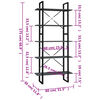 vidaXL Βιβλιοθήκη με 5 Ράφια Γκρι 80 x 30 x 175 εκ. από Επεξ. Ξύλο