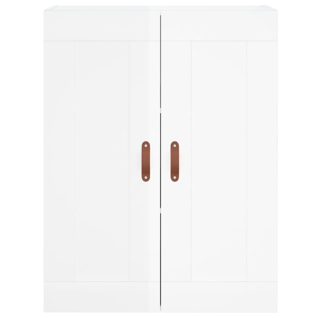 vidaXL Ντουλάπι Τοίχου Γυαλ. Λευκό 69,5 x 34 x 90 εκ. Επεξεργ. Ξύλο