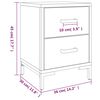 vidaXL Κομοδίνα 2 τεμ. Μαύρα 36x30x45 εκ. από Μασίφ Ξύλο Πεύκου