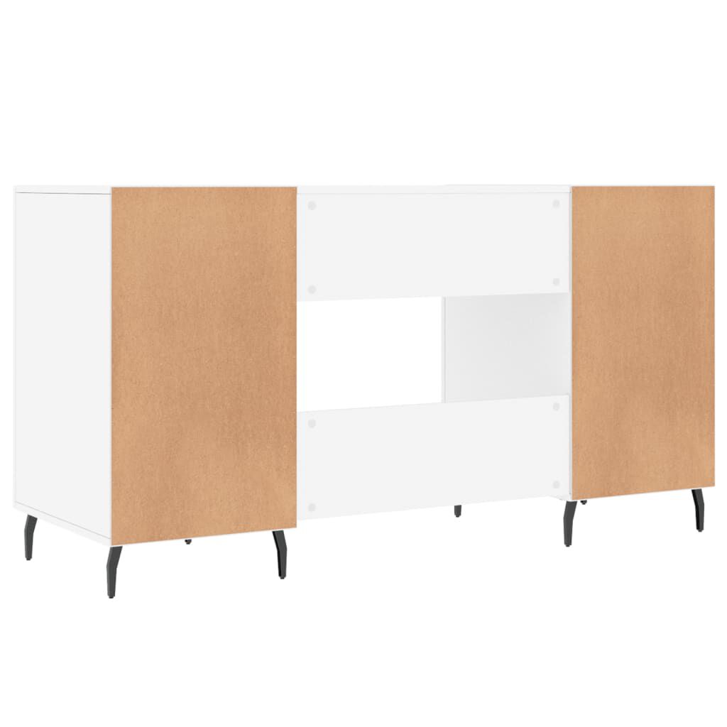 vidaXL Γραφείο Γυαλιστερό Λευκό 140x50x75 εκ. Επεξεργασμένο Ξύλο