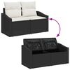 vidaXL Σετ Καναπέ Κήπου με αποθήκευση 7 pcs Μαύρο Πολυ ράταν