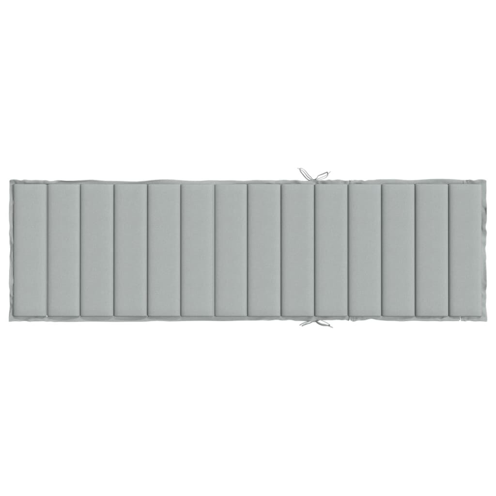 vidaXL Μαξιλάρι Ξαπλώστρας Ανοιχτό Γκρι 200x60x4 εκ. Ύφασμα