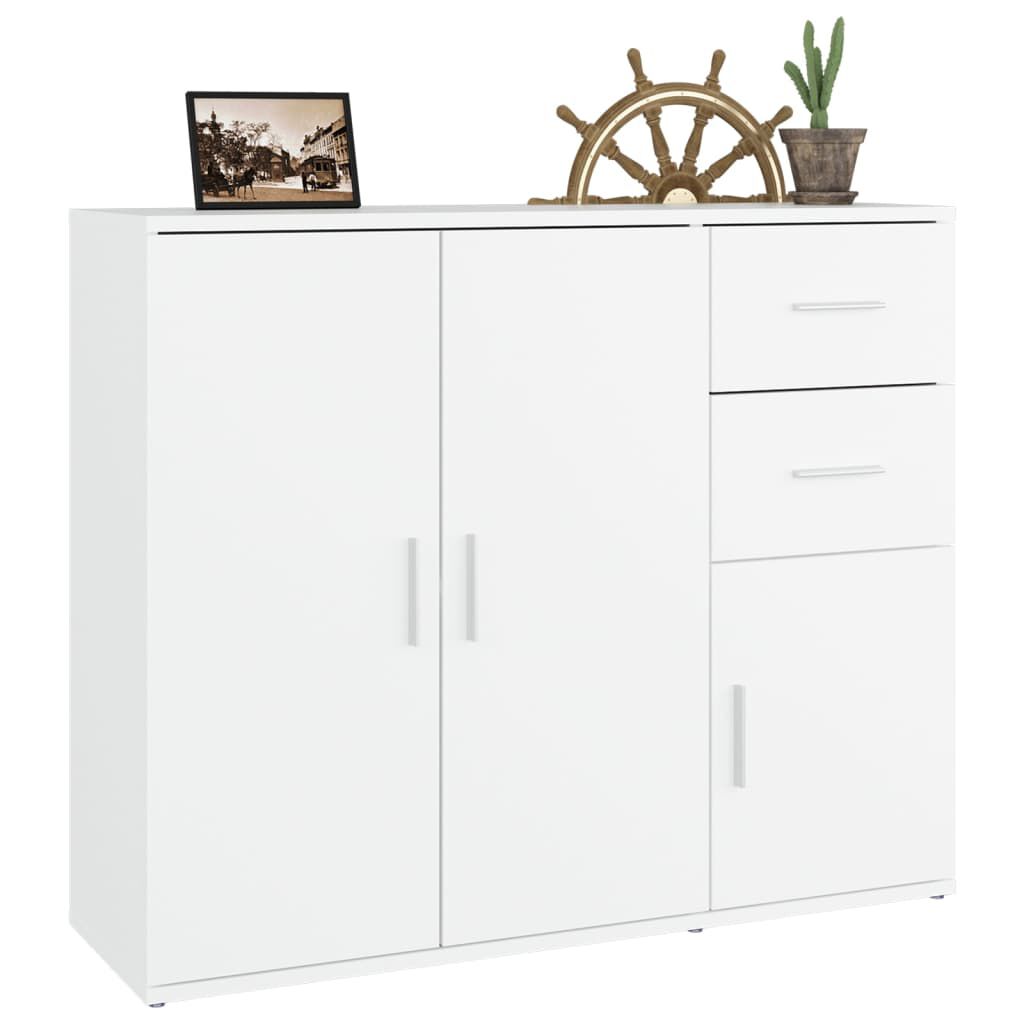 vidaXL Ντουλάπι Λευκό 91 x 29,5 x 75 εκ. από Επεξεργασμένο Ξύλο