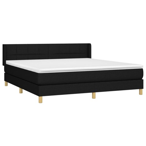 vidaXL &Kappa;&rho;&epsilon;&beta;ά&tau;&iota; Boxspring &mu;&epsilon; &Sigma;&tau;&rho;ώ&mu;&alpha; &Mu;&alpha;ύ&rho;&omicron; 160x200 &epsilon;&kappa;. &Upsilon;&phi;&alpha;&sigma;&mu;ά&tau;&iota;&nu;&omicron;