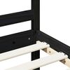 vidaXL Πλαίσιο Κρεβατιού Μαύρο 200 x 200 εκ. από Μασίφ Ξύλο