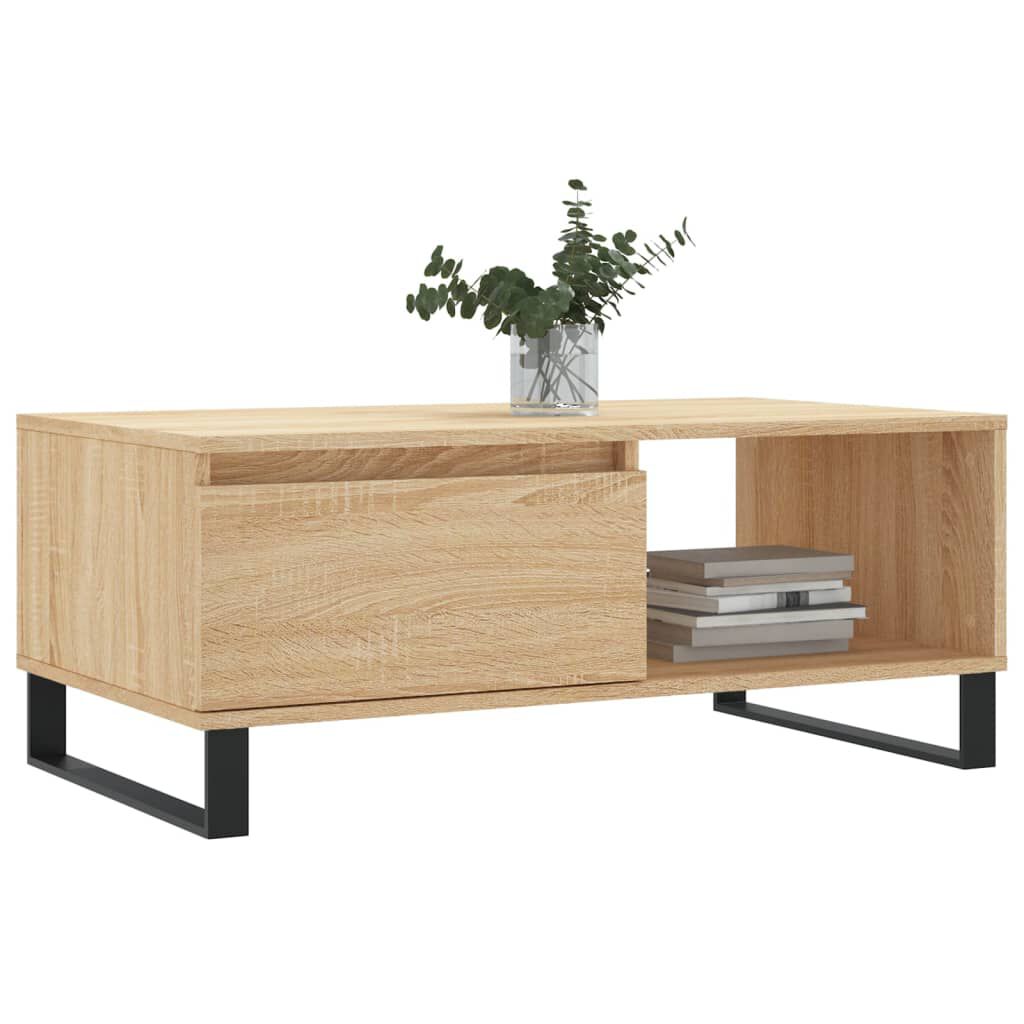 vidaXL Τραπεζάκι Σαλονιού Sonoma Δρυς 90x50x36,5 εκ. Επεξεργασμ. Ξύλο