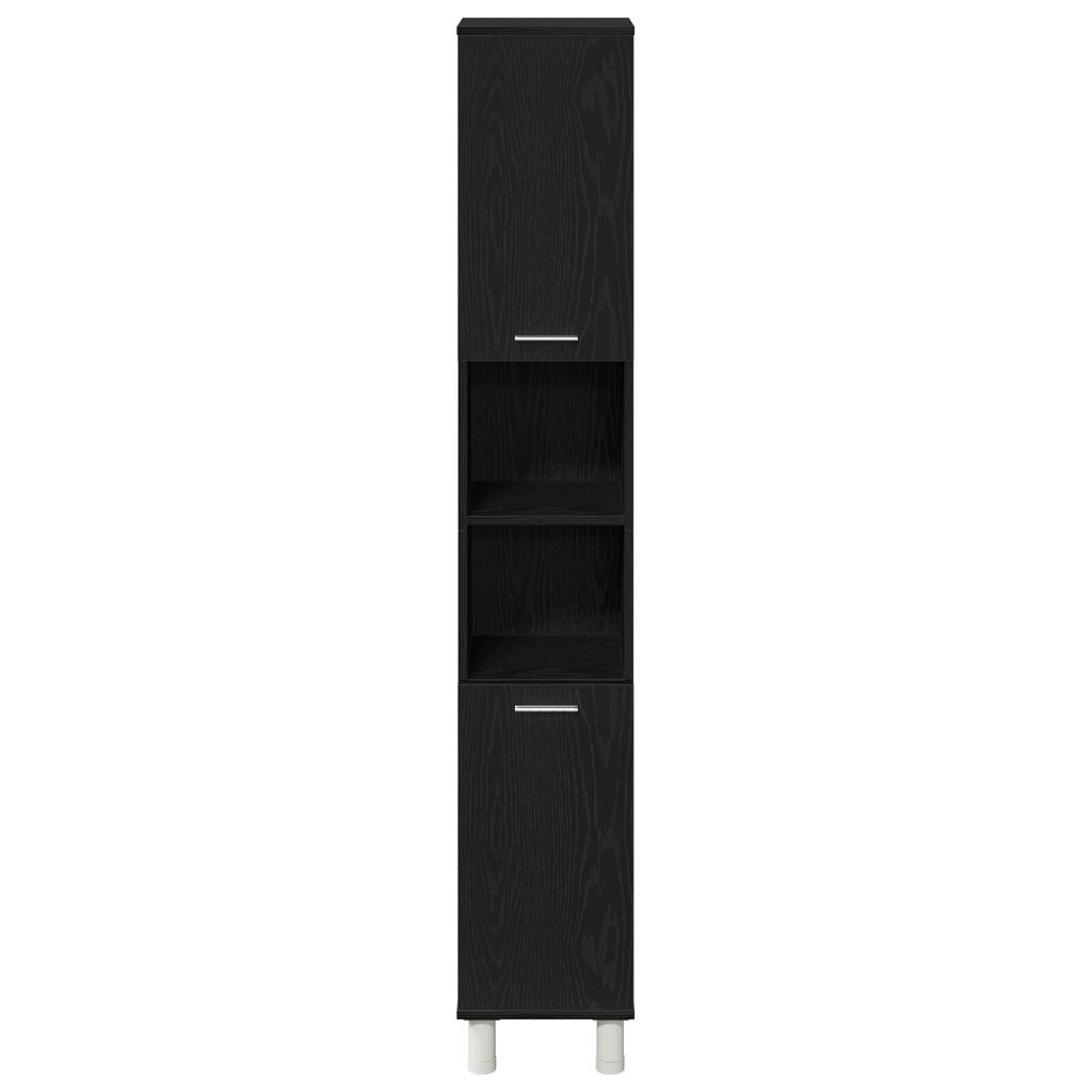 vidaXL Ντουλάπα Μπάνιου Μαύρης Δρυός 30x30x179 εκ. Φτιαγμένη από Ξύλο
