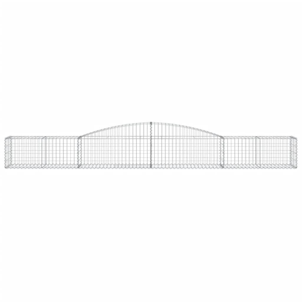 vidaXL Συρματοκιβώτια Τοξωτά 8 τεμ. 400x50x40/60 εκ. Γαλβαν. Ατσάλι