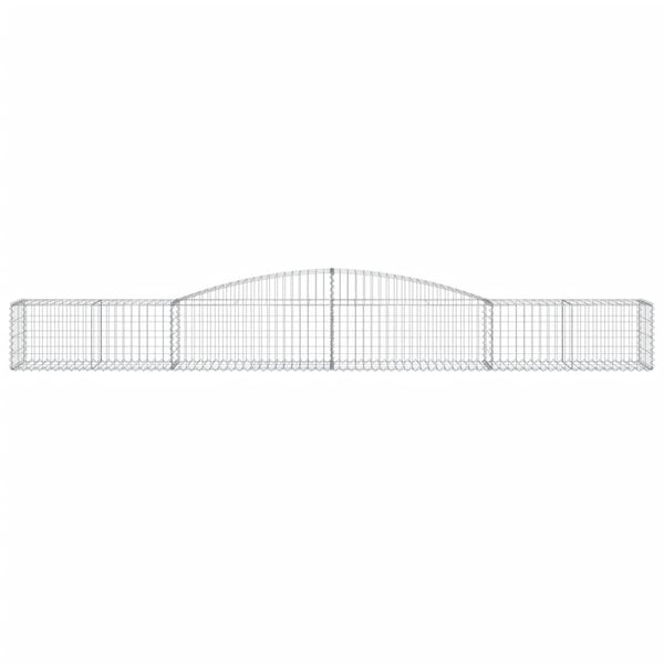 vidaXL Συρματοκιβώτια Τοξωτά 8 τεμ. 400x50x40/60 εκ. Γαλβαν. Ατσάλι
