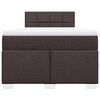 vidaXL Κρεβάτι Boxspring με Στρώμα Σκούρο Καφέ 120x190 εκ Υφασμάτινο