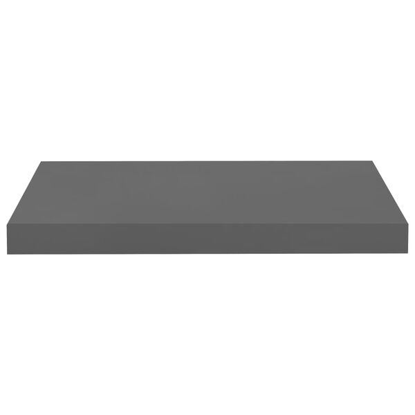 vidaXL Ράφι Τοίχου Γυαλιστερό Γκρι 50x23x3,8 εκ. MDF