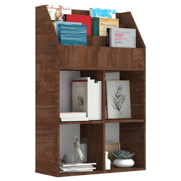 vidaXL Παιδικό Ράφι Περιοδικών Καφέ Δρυς 71x30x114 εκ. Επεξεργ. ξύλο