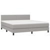 vidaXL Κρεβάτι Boxspring με Στρώμα Αν. Πράσινο 160x200εκ Υφασμάτινο