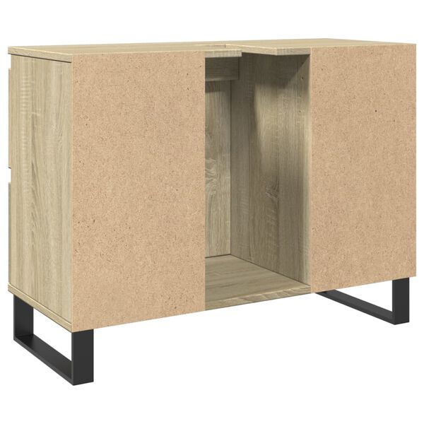 vidaXL Ντουλάπι Μπάνιου Sonoma Δρυς 80 x 33 x 60 εκ. από Επεξεργ. Ξύλο